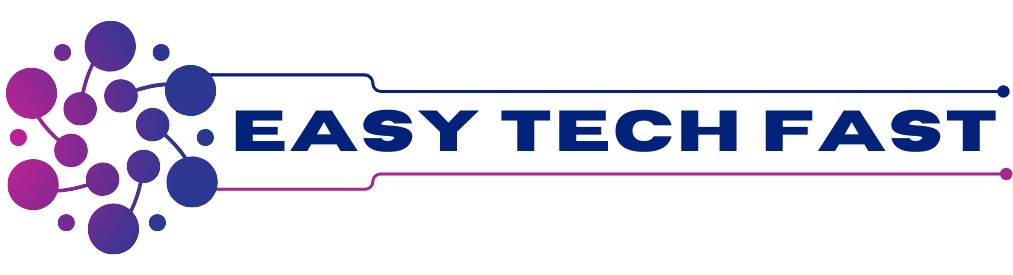 Blue Purple Modern Molecule Technology Logo